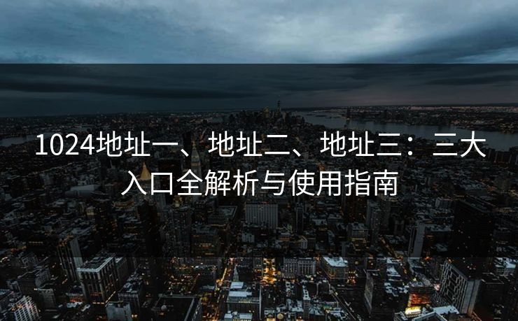 1024地址一、地址二、地址三：三大入口全解析与使用指南
