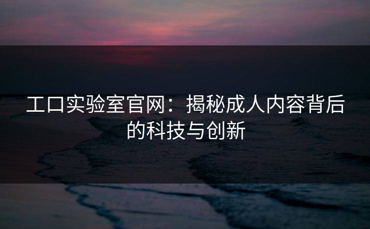 工口实验室官网：揭秘成人内容背后的科技与创新