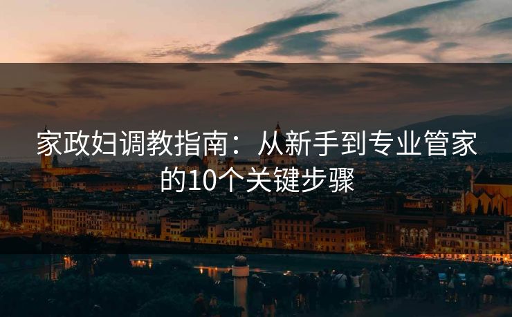 家政妇调教指南:从新手到专业管家的10个关键步骤