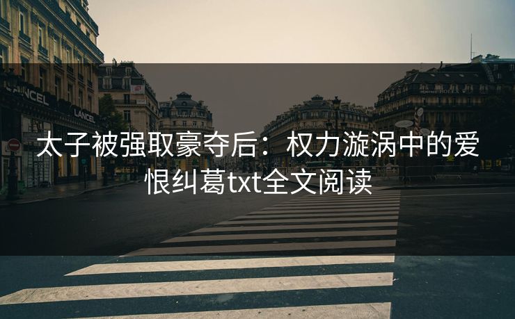 太子被强取豪夺后：权力漩涡中的爱恨纠葛txt全文阅读